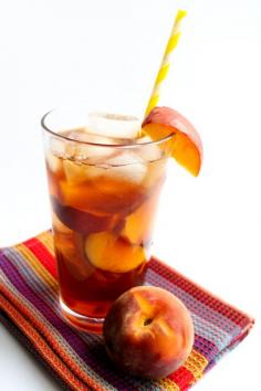 Sweet Peach Iced Tea. Would be delicious added to Jack Daniel's sweet tea ;)