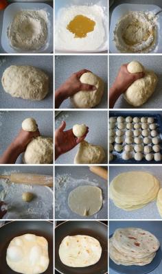 Flour tortilla recipe.  My Mexican food loving family will love this.