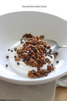 Chocolate Peanut Butter Granola. #food #breakfast #granola #cereal