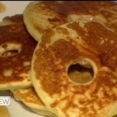 
                    
                        Delicious breakfast: Apple Rings Dipped in pancake batter. Cook on a griddle and add cinnamon and sugar!
                    
                