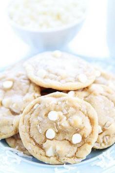 
                    
                        White Chocolate Coconut Cookie Recipe-these cookies are soft, chewy, and the perfect summer treat!
                    
                