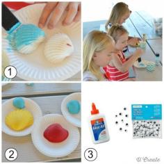 How to Make Sea Shell Creatures - kids craft for the beach/summer!