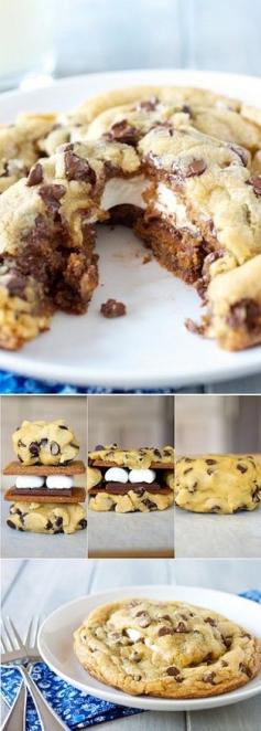 s'more stuffed cookies. Maybe this will take care of this sweet tooth for good?