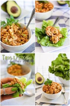 Tuna Avocado Lettuce Wraps | by Sonia! The Healthy Foodie #paleo