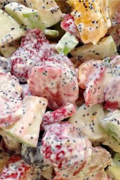 Bursting with Joy and Fresh Fruit Salad & Poppyseed Dressing | Reluctant Entertainer