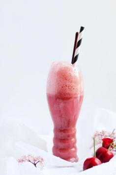 
                    
                        CHERRY ALMOND EGG CREAM WITH HOMEMADE CHERRY SYRUP
                    
                