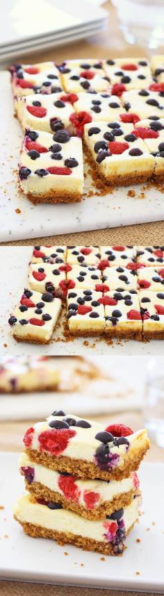 
                    
                        Berry Cheesecake Bars – a sweet and delicious dessert topped with fresh berries. Perfect for the summertime and comes together easily | rasamalaysia.com
                    
                
