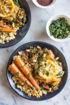 One-Pot Braised Lemon Paprika Chicken with Sumac - tasty dish ready in 30 minutes! | healthynibblesandbits.com @lis