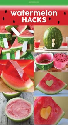Watermelon Hacks! Creative ways for how to cut a watermelon. Fun food ideas for a party!