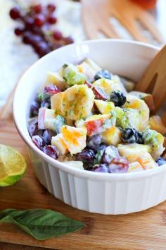 
                    
                        Zesty Fruit Salad with Coconut Milk and Basil
                    
                