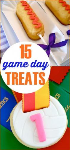15 Game Day Treats.  Creative treats for sporting events, games and parties.