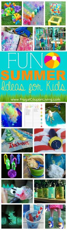 
                    
                        DIY Summer Fun Ideas for Kids on Frugal Coupon LIving - great summer activities for the kids and DIY summer fun ideas.
                    
                