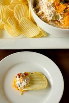 Delicious dips: A collection of the best dip recipes on Pinterest. Recipes include: Loaded Baked Potato Dip (shown), Spinach and Artichoke Dip, Pizza Dip, Cheesy Buffalo Chicken Wing Dip, Cookie Dough Dip, and more!