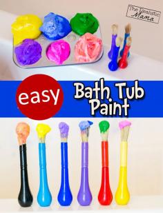 
                    
                        Easy homemade bathtub paint that the kids will love
                    
                
