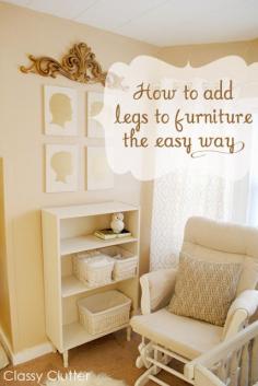 Add legs to old dresser