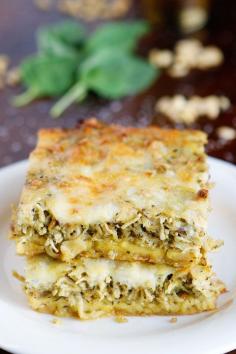 
                    
                        This cheesy Pesto Chicken Breakfast Casserole is the perfect savory brunch! It's so versatile you could easily serve it for lunch or dinner, too!
                    
                