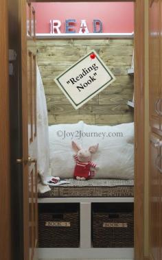 closet reading nook for kids - if only we had luxury closet space for something like this