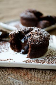 Molten Chocolate Lava Cake. Rich, chocolaty and ooey gooey. Ready within 30 minutes! | giverecipe.com | #cake #chocolate #dessert #mothersday