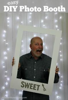 EASY (and inexpensive) DIY Photo Booth for holidays, weddings, showers, birthdays and more