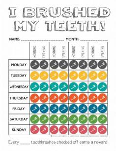 
                    
                        Cute! Printable Tooth Brushing Reward Chart
                    
                