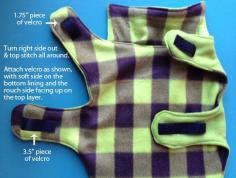 Fleece dog coat pattern - for small dogs