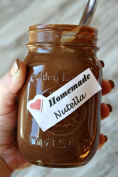 Homemade Nutella~ great gift idea!