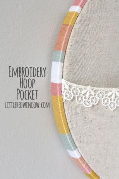 Wrapped Embroidery Hoop Pocket | Little Red WindowLittle Red Window
