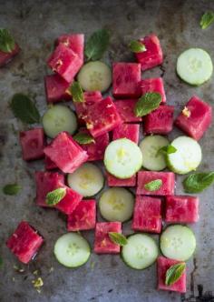 
                    
                        Watermelon, Cucumber, and Mint Salad
                    
                