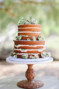 kiwi cake | Allie Lindsey Photography #nakedcake #weddingcake