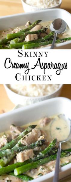 
                    
                        Skinny Creamy Asparagus Chicken  - Erren's Kitchen
                    
                