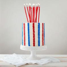 Patriotic Party Idea - Sprinkle Stripe Cake Recipe