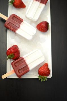 
                    
                        Strawberry and Coconut Milk Popsicles
                    
                