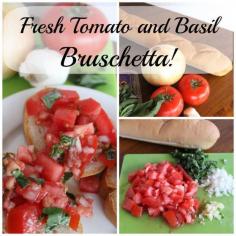 Bruschetta. An awesome way to use up some of your garden fresh tomatoes and basil.