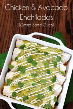 Chicken And Avocado Enchiladas #food #recipes #chicken #avocado