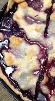 Skillet Blackberry Cobbler- hmmmm yeah just needs some vanilla ice cream while its warm :-). made this 11/2/2014 and used a pie shell not the skillet and this was amazing, the best blackberry pie I ever had. Had 2 helpings LOL.. will so make again! My friend Betty made it the same night in the skillet and she loved the recipe too :-)