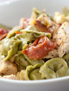 Chicken Caesar Tortellini Salad