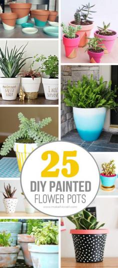 
                    
                        25 DIY Painted Flower Pot Ideas...you'll LOVE | via Make It and Love It
                    
                