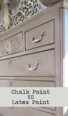 Chalk Paint vs Latex Paint on Furniture #paint #furniture