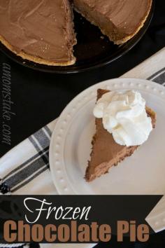 Easy to make, absolutely delicious, cheap to whip up -- everyone will love this frozen chocolate pie recipe! It tastes like a chocolate mousse dessert and so rich and decadent! It is great as a gift for dad, Christmas, or any other reason to celebrate! @Sears #DestinationDad #ad