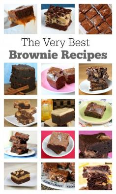 
                    
                        15 of the Very Best Brownie Recipes:  Fudgy Caramel Brownies, Chocolate Chip Cookie Dough Brownies, Butterfinger Brownies, Kahlua Brownies and more!
                    
                