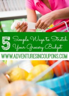 Spending too much on groceries each month? These 5 Ways to Stretch Your Grocery Budget will help you slim down your budget while keeping your family full and happy!