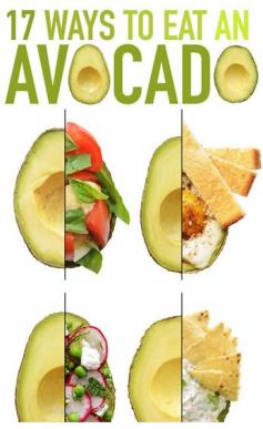 
                    
                        17 ways to eat an avocado For all of these recipes, use a super-ripe avocado and a big spoon. Click the link below to learn more cliks.it/click/9uNa6 e#atinghealthy “ #healthy #health #healthyfoods
                    
                