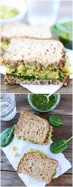 
                    
                        Smashed Chickpea, Avocado, and Pesto Salad Sandwich Recipe on twopeasandtheirpo... This healthy sandwich is easy to make and great for lunch or dinner!
                    
                