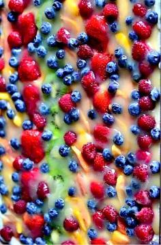 Fruit Pizza for Easter Brunch | reluctantentertainer.com