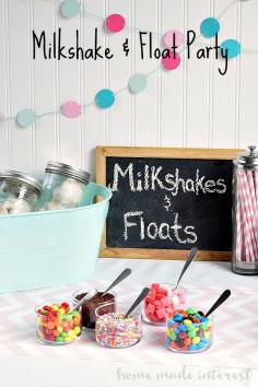 
                    
                        This milkshake and float bar was so fun! The kids and adults all loved picking out their favorite ice cream treats and toppings and creating their own milkshake or float. It was a great idea for an ice cream party. #ShareFunshine #Ad
                    
                