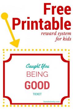 
                    
                        Caught you Being Good reward system for kids! Free printable! So creative!
                    
                