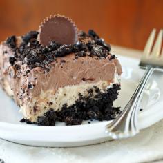 Chocolate Peanut Butter No Bake Dessert letsdishrecipes.com #chocolate #peanutbutter #dessert #recipe