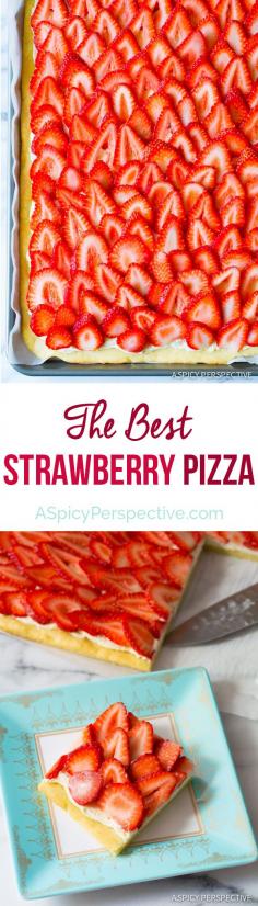 
                    
                        The Absolute BEST Strawberry Pizza - on ASpicyPerspective... #strawberry #summer
                    
                