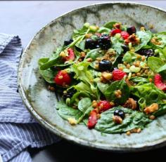 
                    
                        Spinach and Wheat Berry Salad with Miso-Gomashio Vinaigrette
                    
                