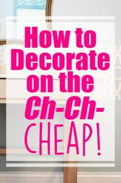 
                    
                        I'm living life on the wild side and decorating on the cheap.  It's cool. And fun. If you're in the boat with me, you know what I mean.  Here are a few ways I've turned ch-ch-ching into ch-ch-CHEAP - decorating, that is.
                    
                